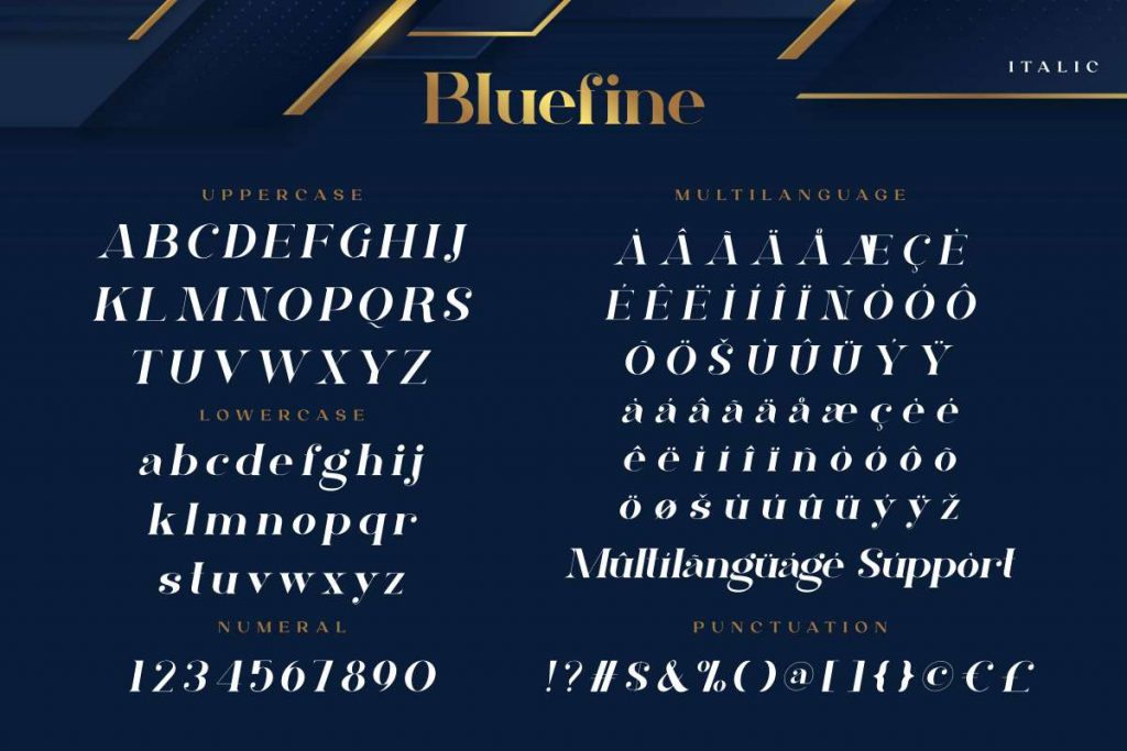 Bluefine Modern Font By Calligraphyfonts Net