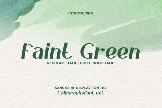 Faint Green Font