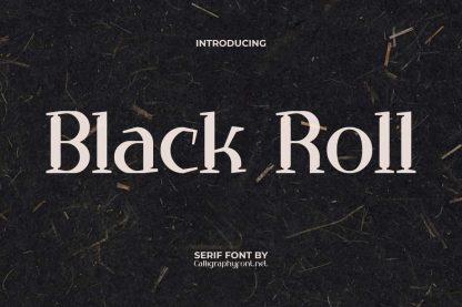 Black Roll Font