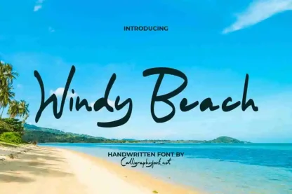 Windy Cursive Windy Beach Brush Font by CalligraphyFonts.net