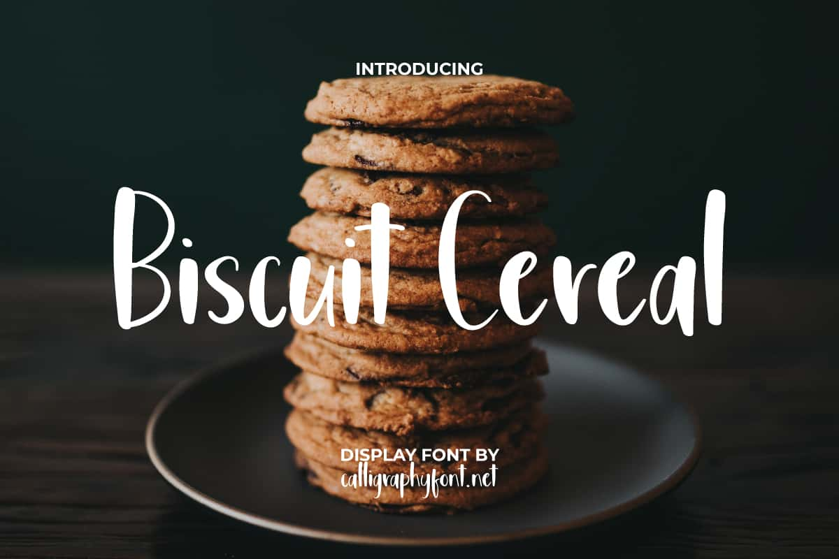 Biscuit Cereal Font by CalligraphyFonts.net