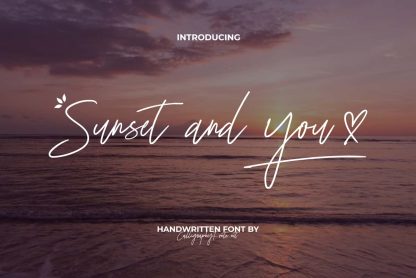 Sunset and You Font - Image 10