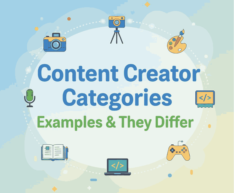 Content Creator Categories Examples