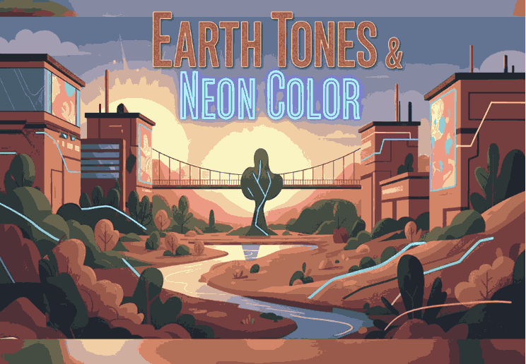 Earth Tones & Neon Color